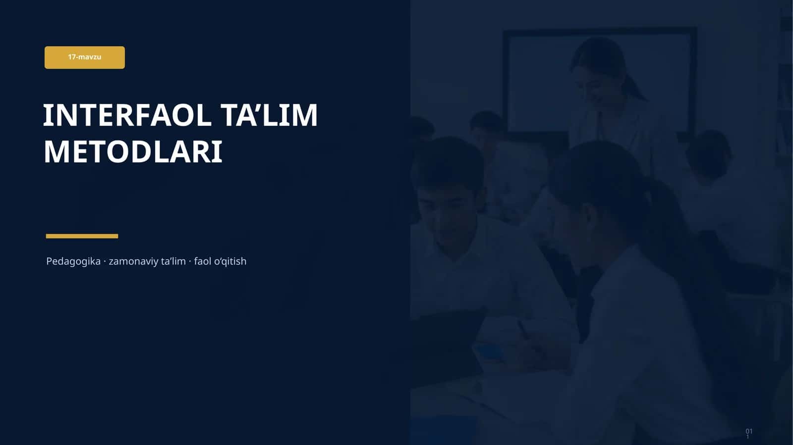 17-mavzu INTERFAOL TA’LIM METODLARI