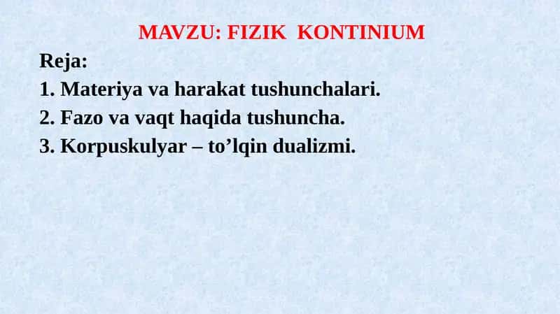 FIZIK KONTINIUM