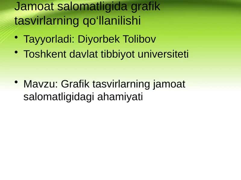Grafik tasvirlarning jamoat salomatligidagi ahamiyati