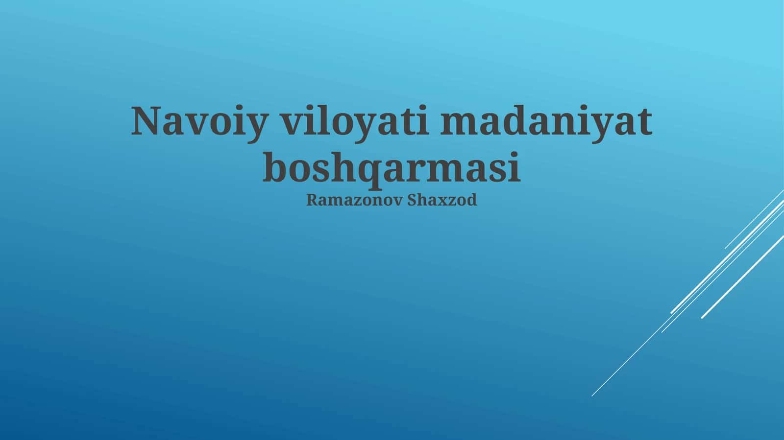 Navoiy viloyati madaniyat boshqarmasi
