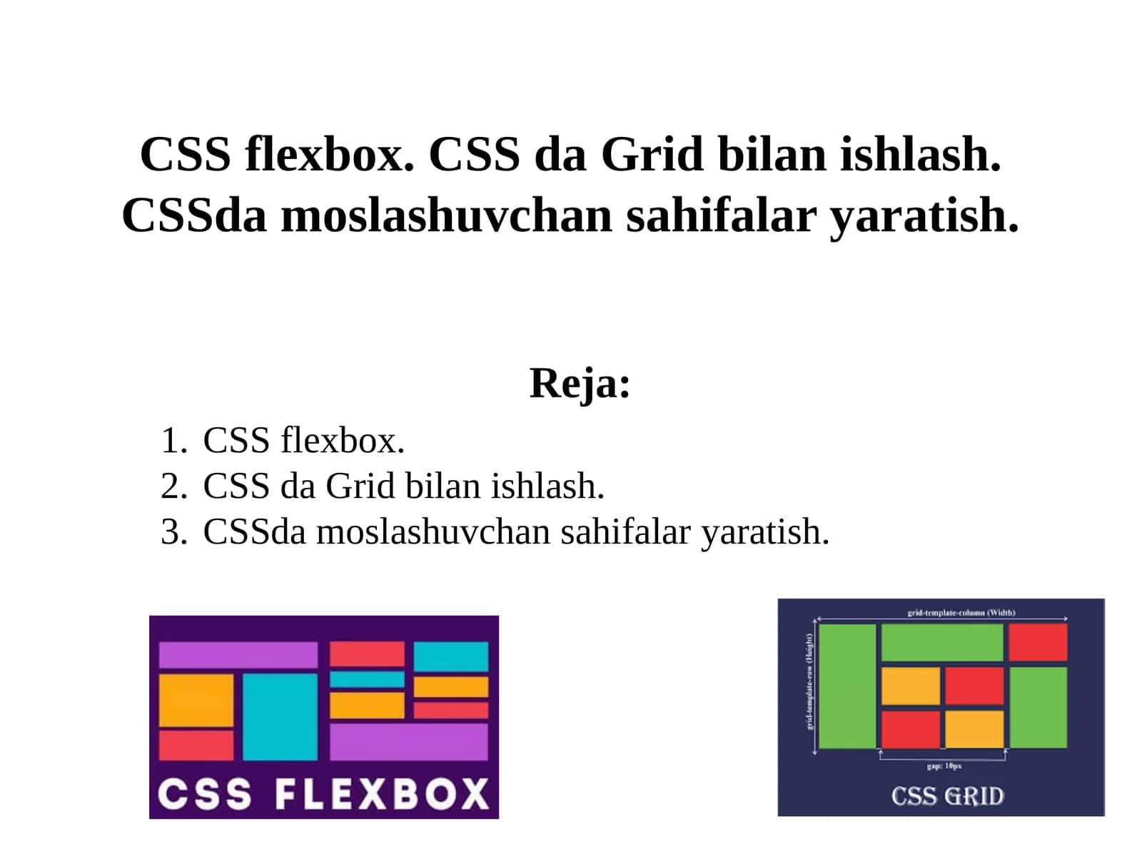 CSSda moslashuvchan sahifalar yaratish