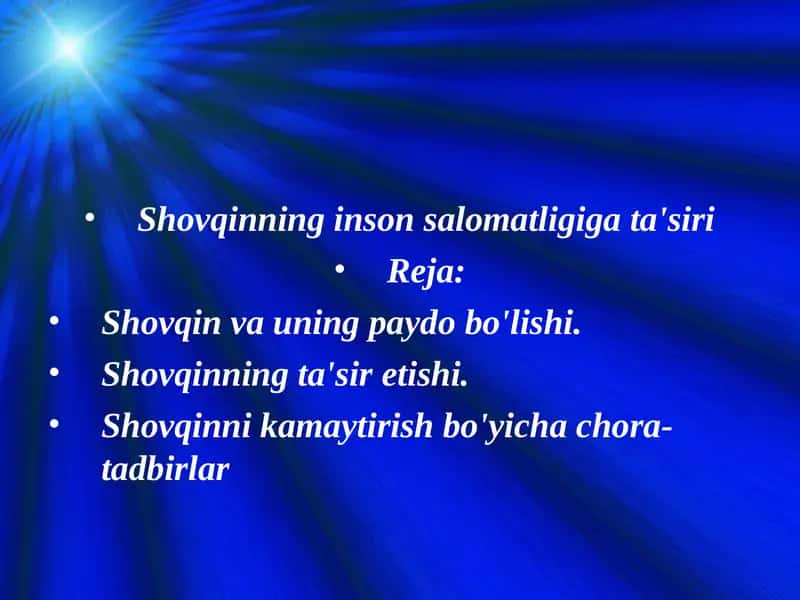 Shovqinning inson salomatligiga ta'siri