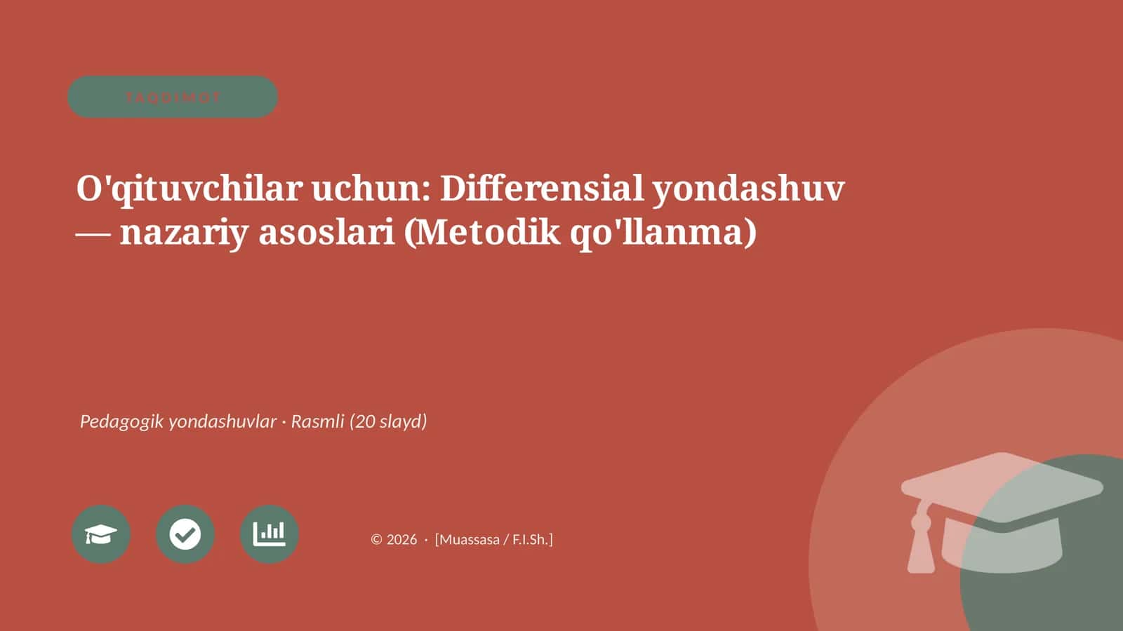 Differensial yondashuv — nazariy asoslari (Metodik qo'llanma)
