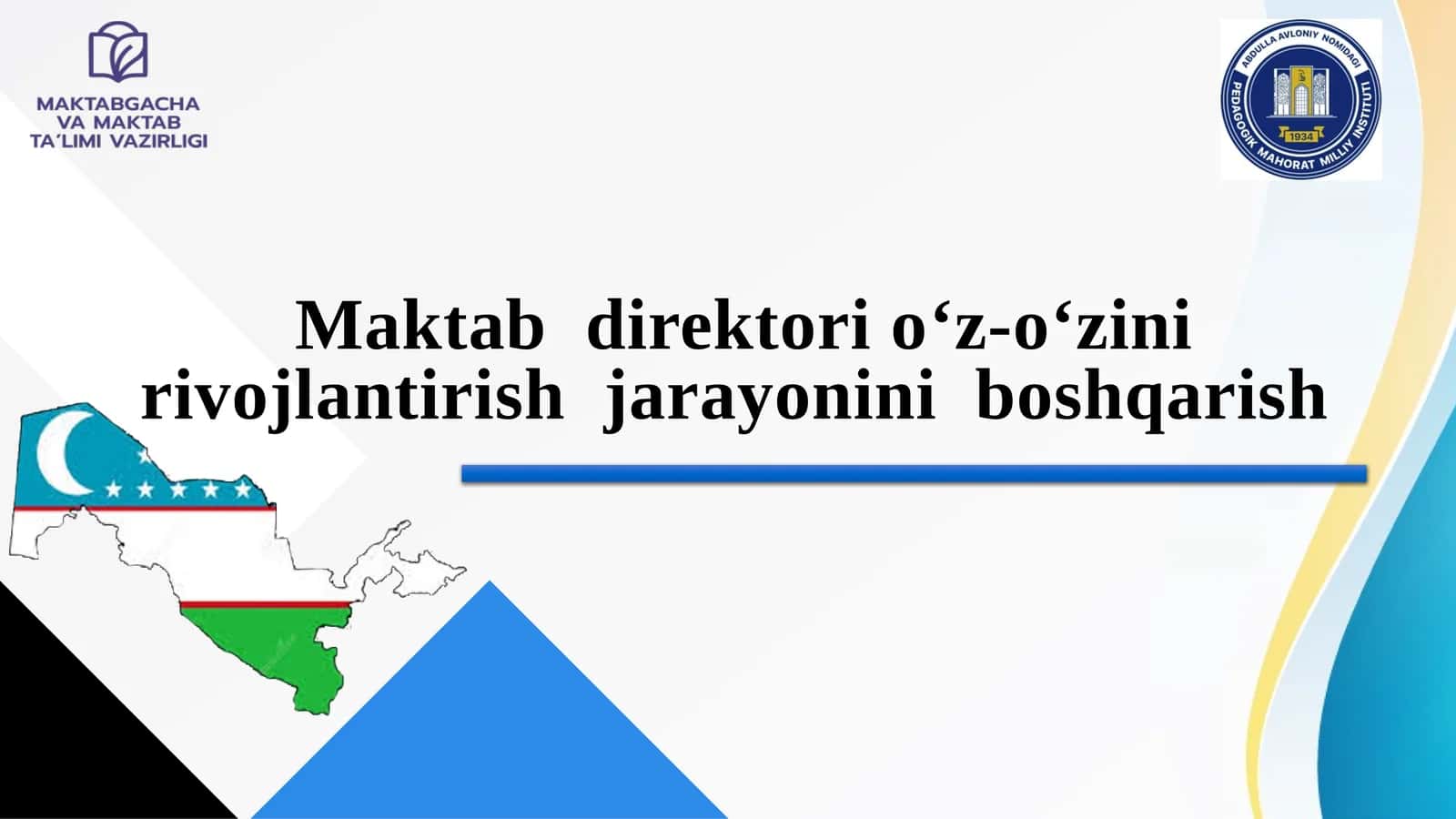Maktab direktori o‘z-o‘zini rivojlantirish jarayonini boshqarish