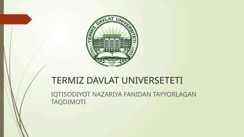 Milliy iqtisodiyotning muvozanatli va mutanosibli rivojlanishi