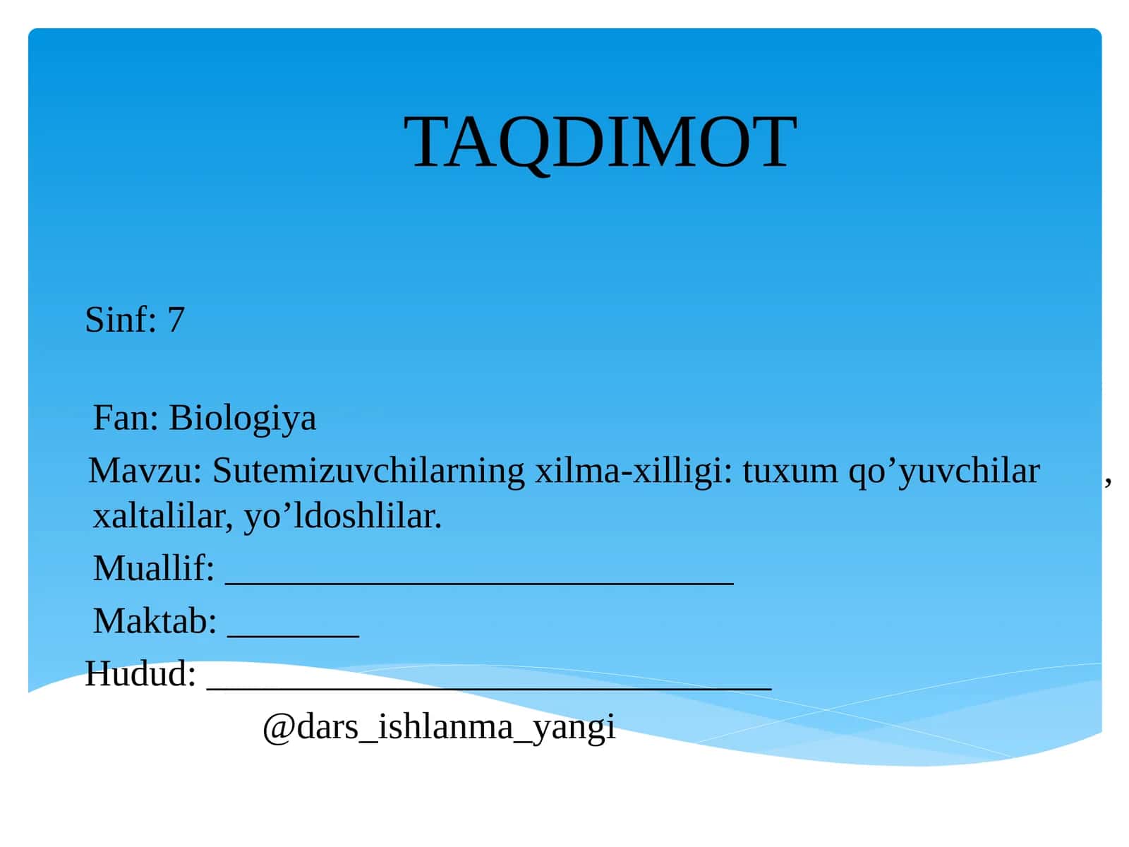 Sutemizuvchilarning xilma-xilligi: tuxum qo’yuvchilar, xaltalilar, yo’ldoshlilar