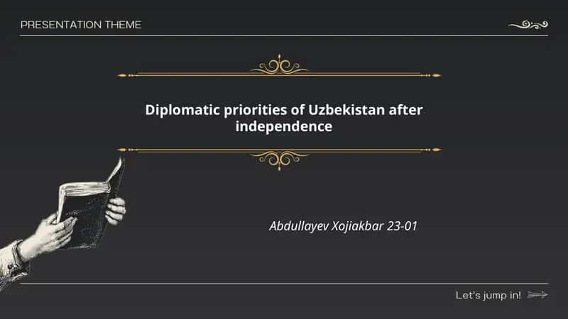 Diplomatic priorities of Uzbekistan after independence