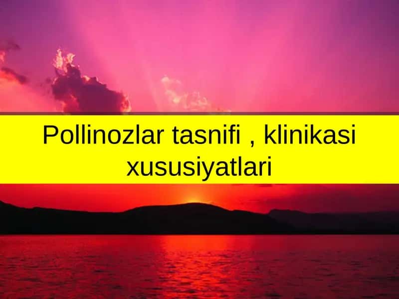 Pollinozlar tasnifi, klinikasi xususiyatlari