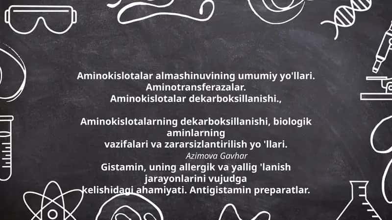 Aminokislotalar almashinuvi