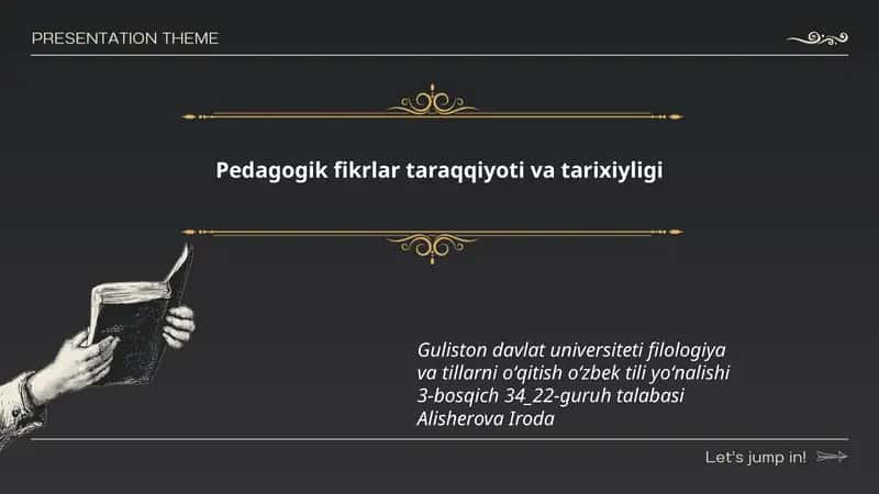 Pedagogik fikrlar taraqqiyoti va tarixiyligi