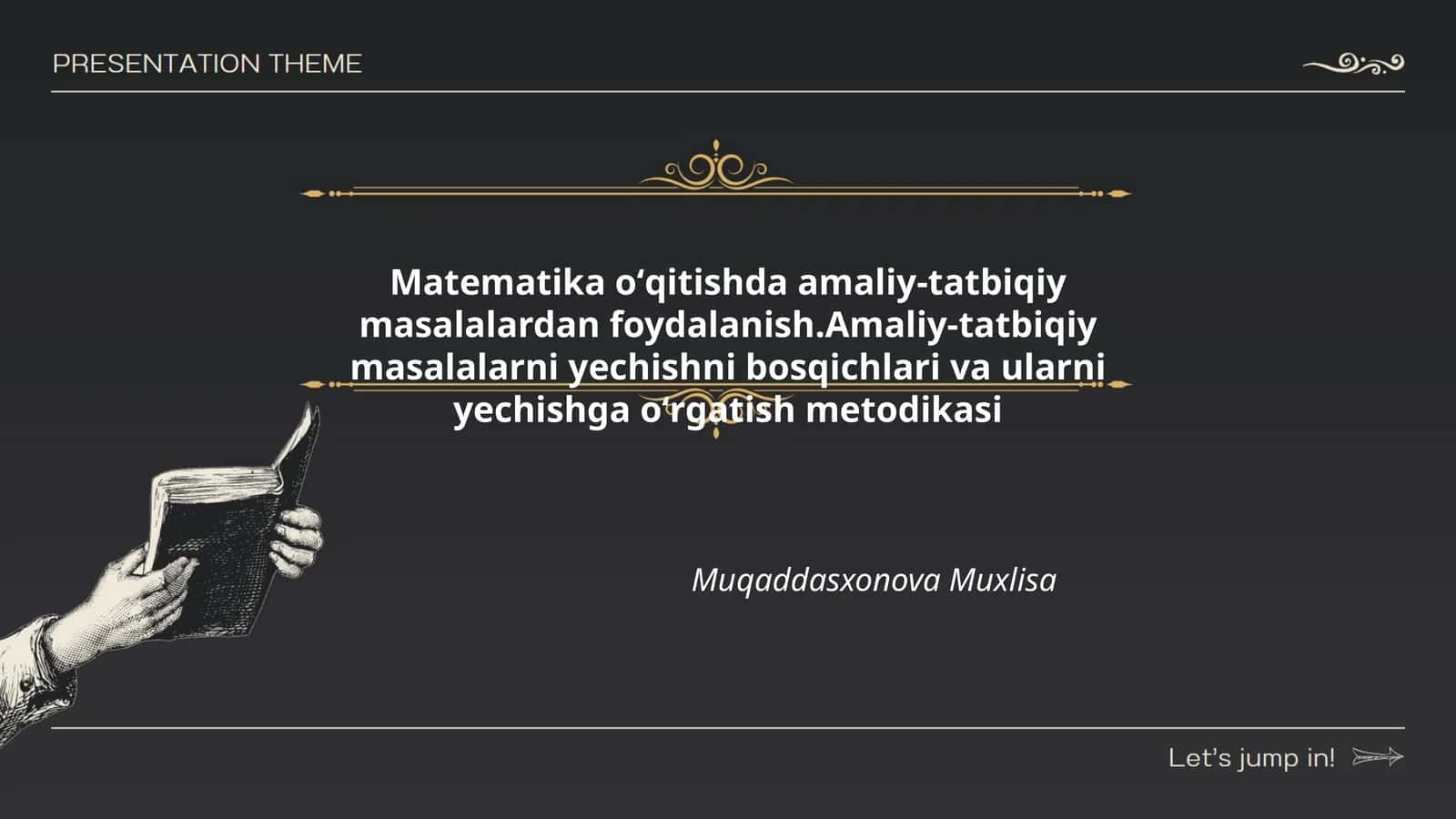 Matematika oʻqitishda amaliy-tatbiqiy masalalardan foydalanish