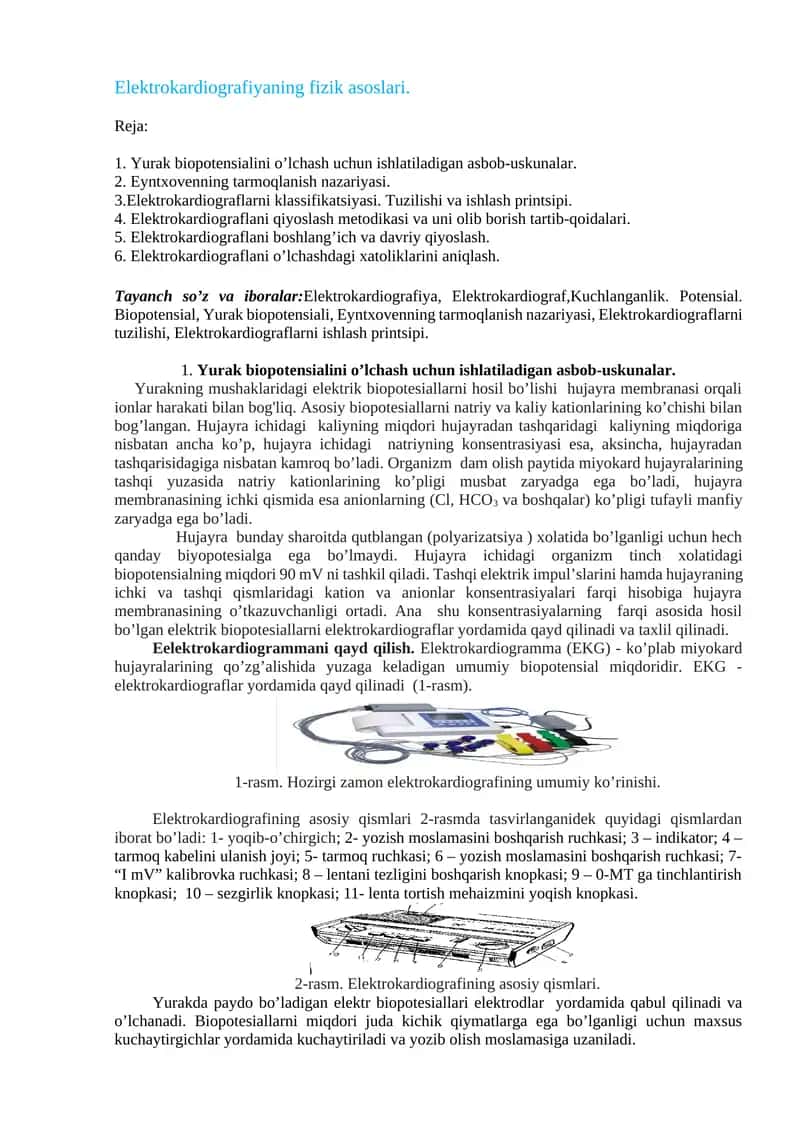 Elektrokardiografiya