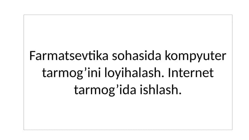 Formaseftika soxasida kompyuter tarmog'i