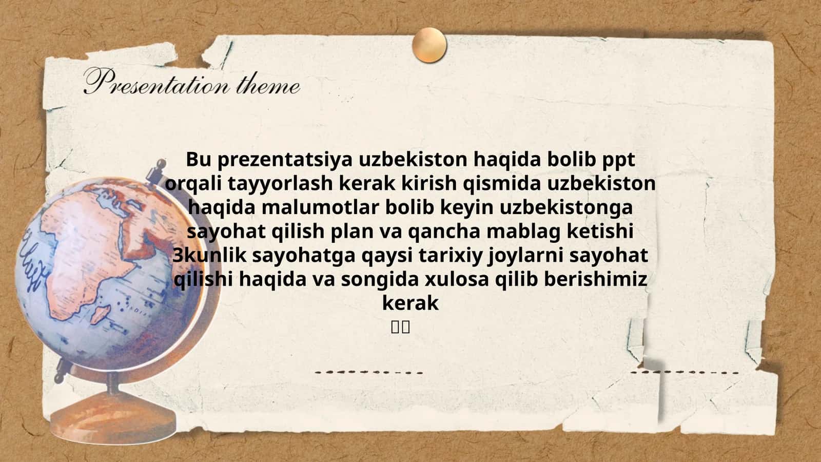 Prezentatsiya Uzbekiston haqida