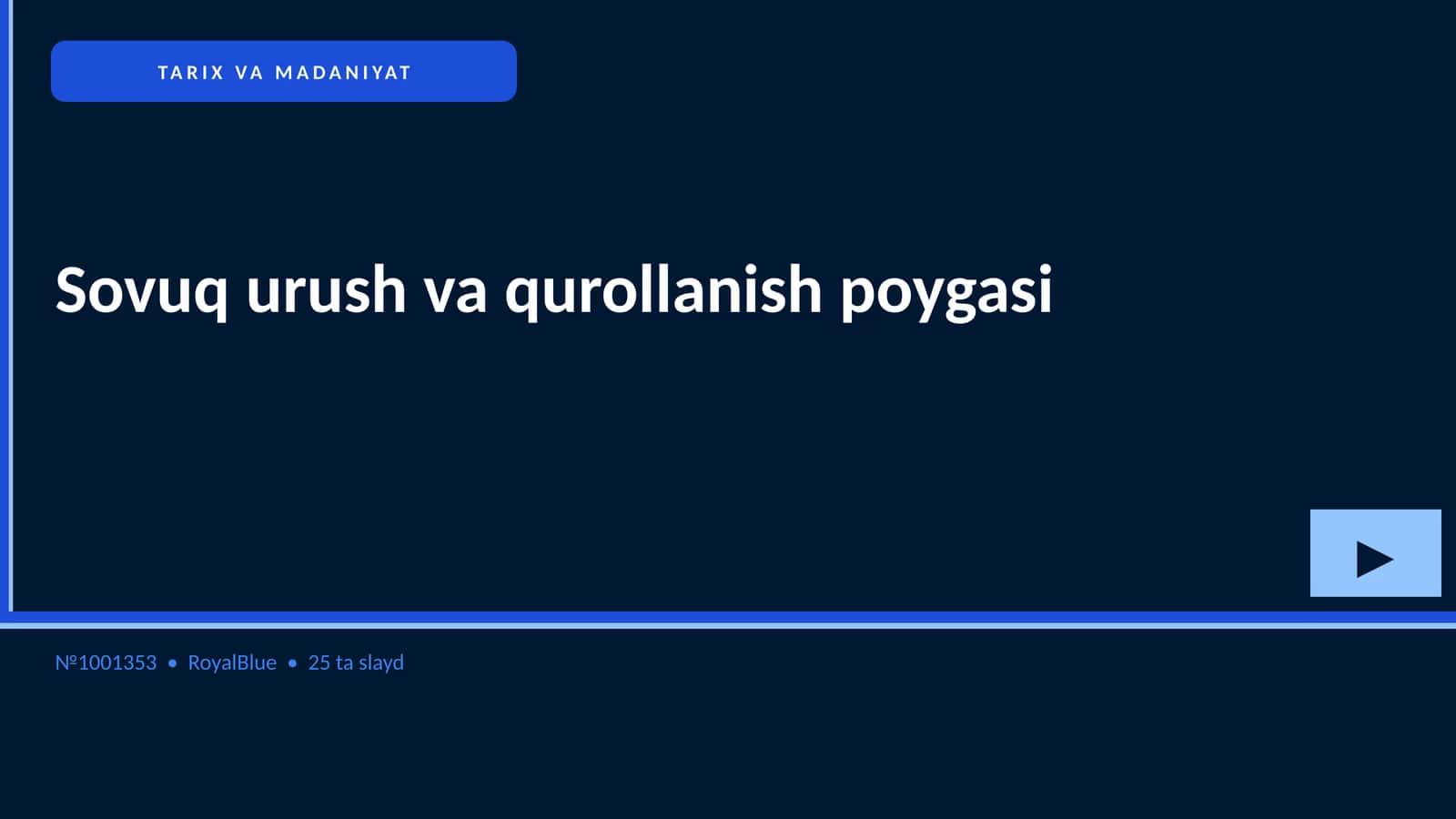Sovuq urush va qurollanish poygasi