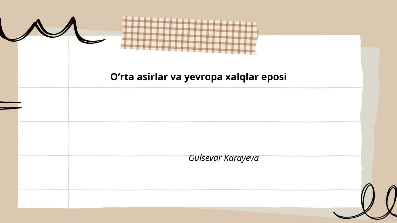 Oʻrta asirlar va yevropa xalqlar eposi