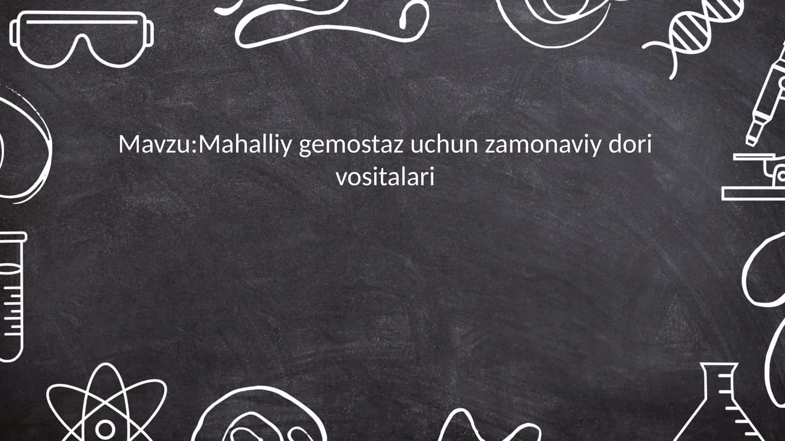 Mahalliy gemostaz uchun zamonaviy dori vositalar