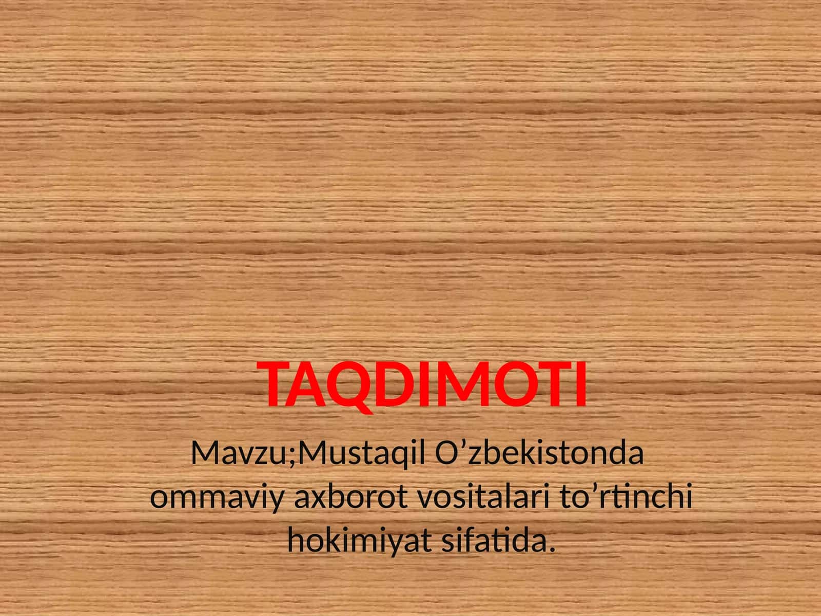 Ommaviy axborot vositalari to'rtinchi hokimiyat sifatida