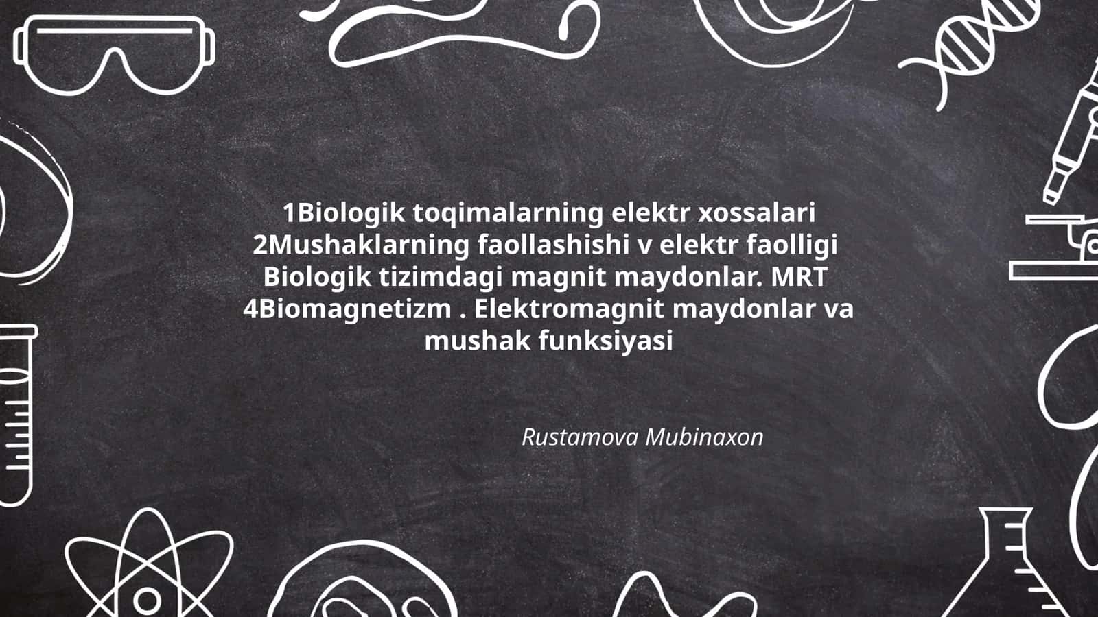 Biologik toqimalarning elektr xossalari