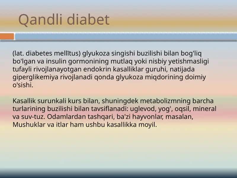 Qandli diabet