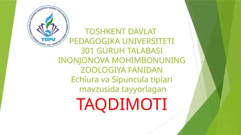Echiura va Sipuncula turlarining ekologik o‘rni va yashash muhit