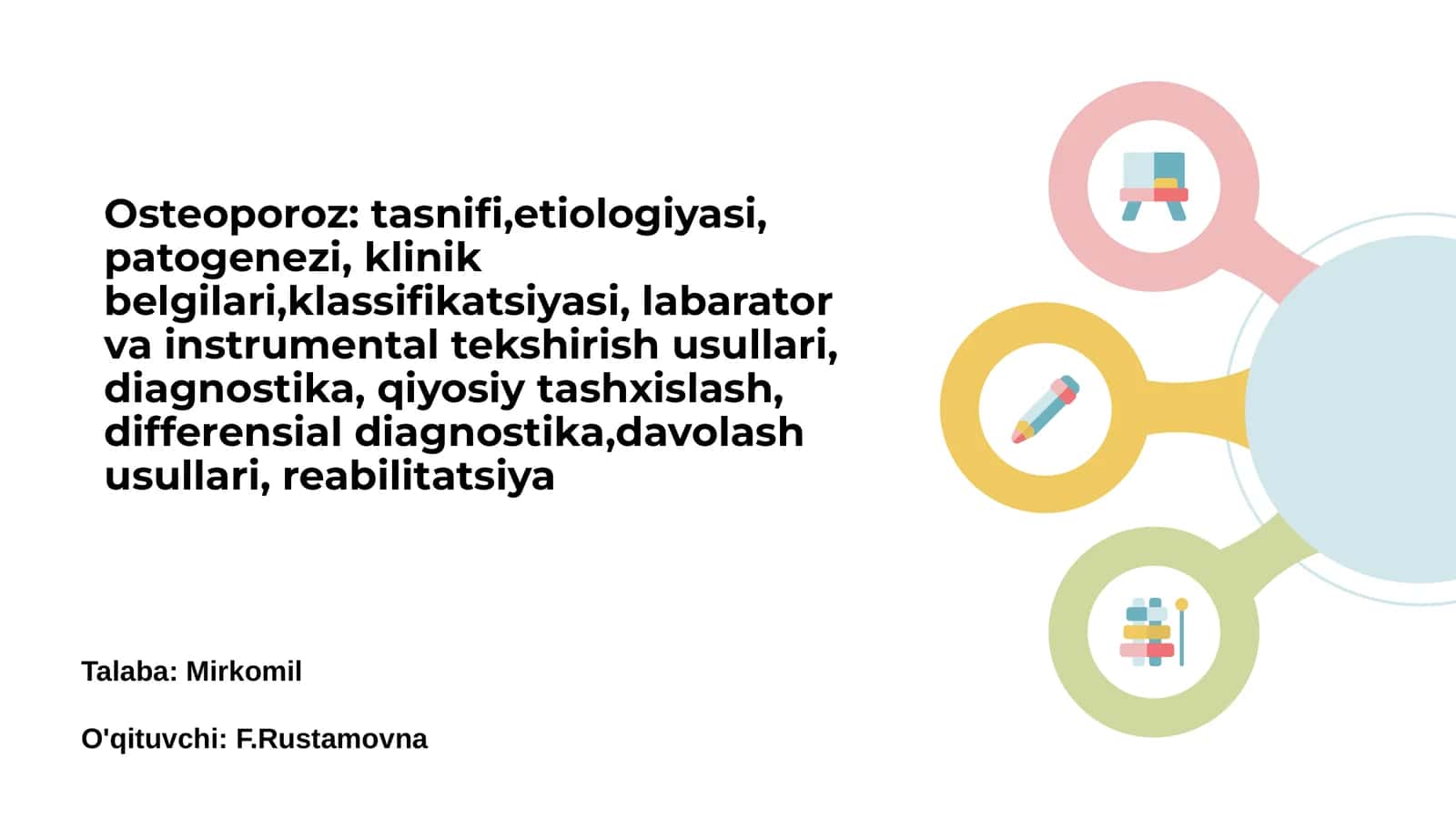 Osteoporoz: Tasnifi va Etiologiyasi
