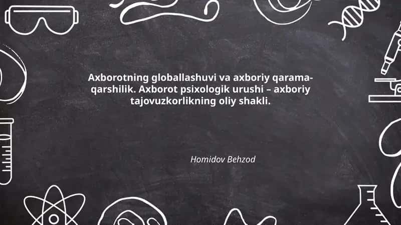 Axborotning globallashuvi va axboriy qarama-qarshilik