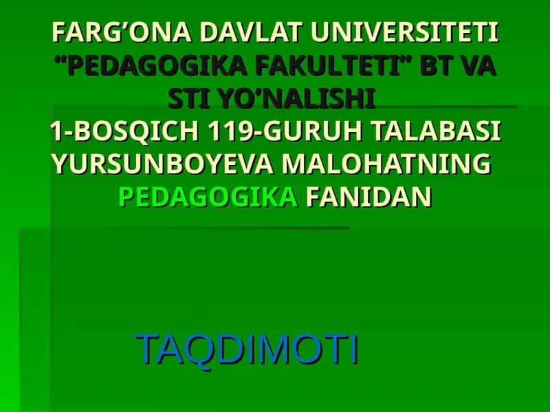 Ahmad Yassaviy Haqida Taqdimot