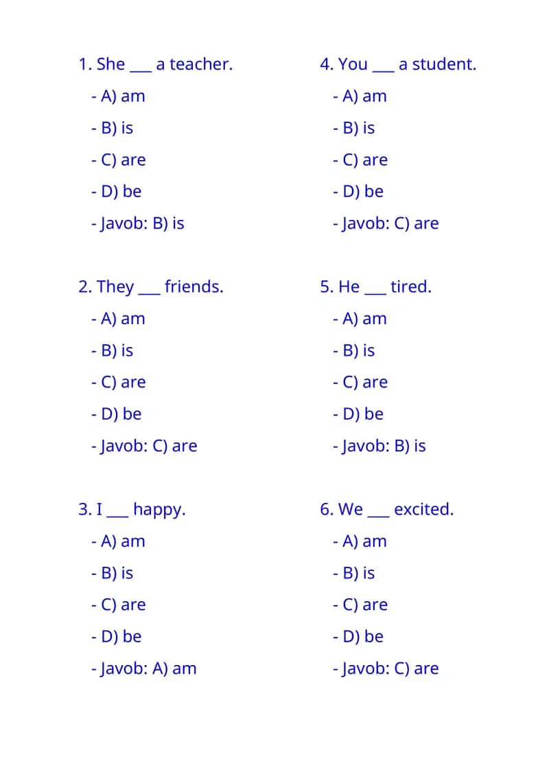 English Grammar Quiz