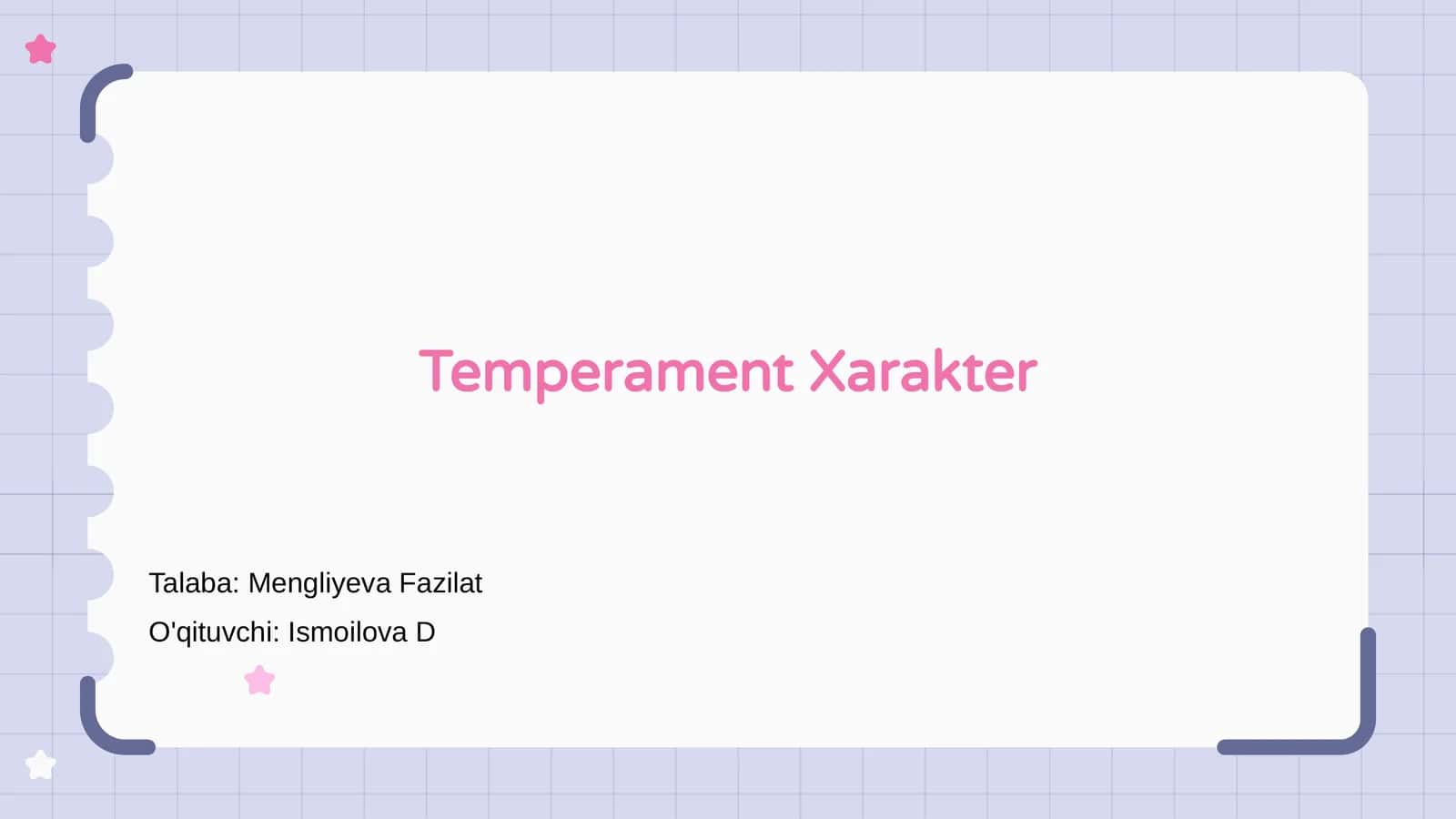 Temperament Xarakter
