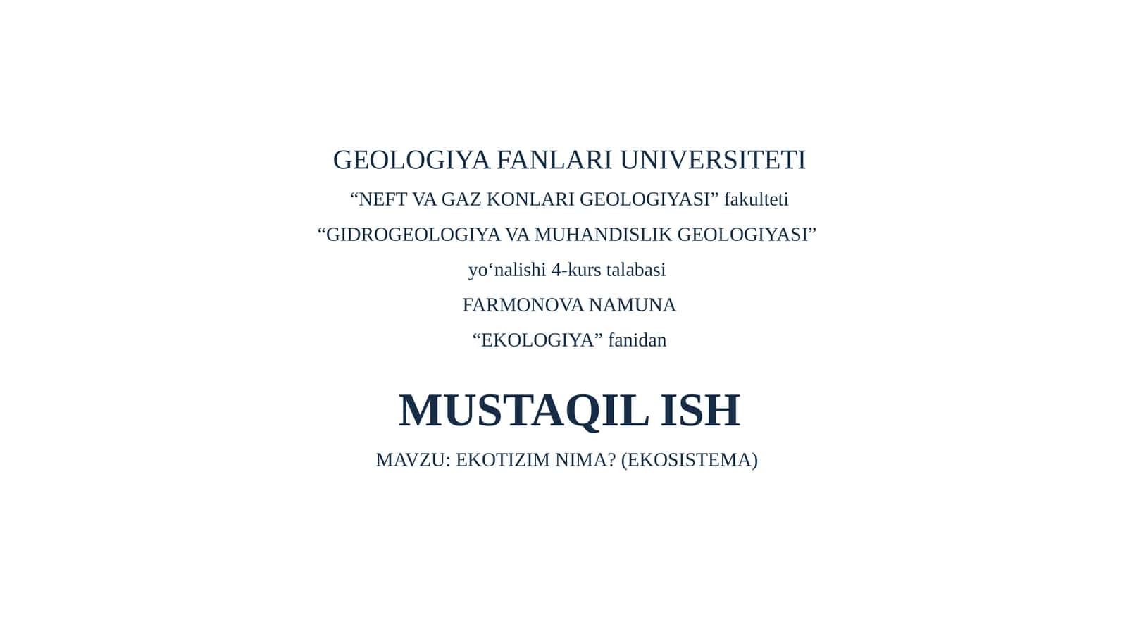 EKOTIZIM NIMA? (EKOSISTEMA)