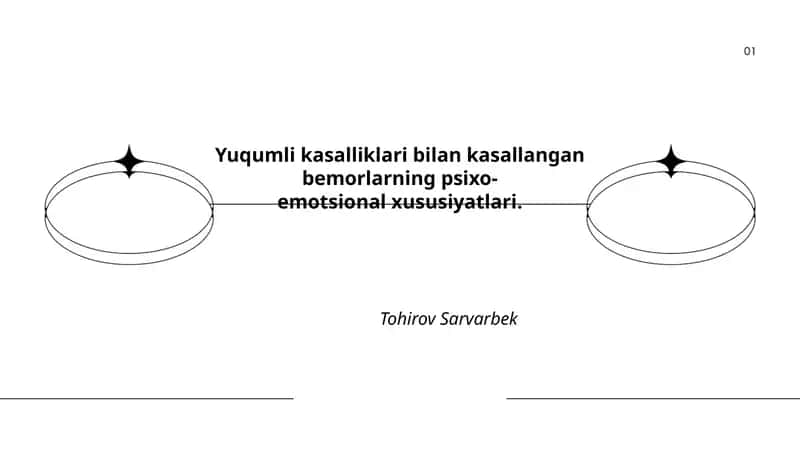 Yuqumli kasalliklari bilan kasallangan bemorlarning psixo-emotsional xususiyatlari