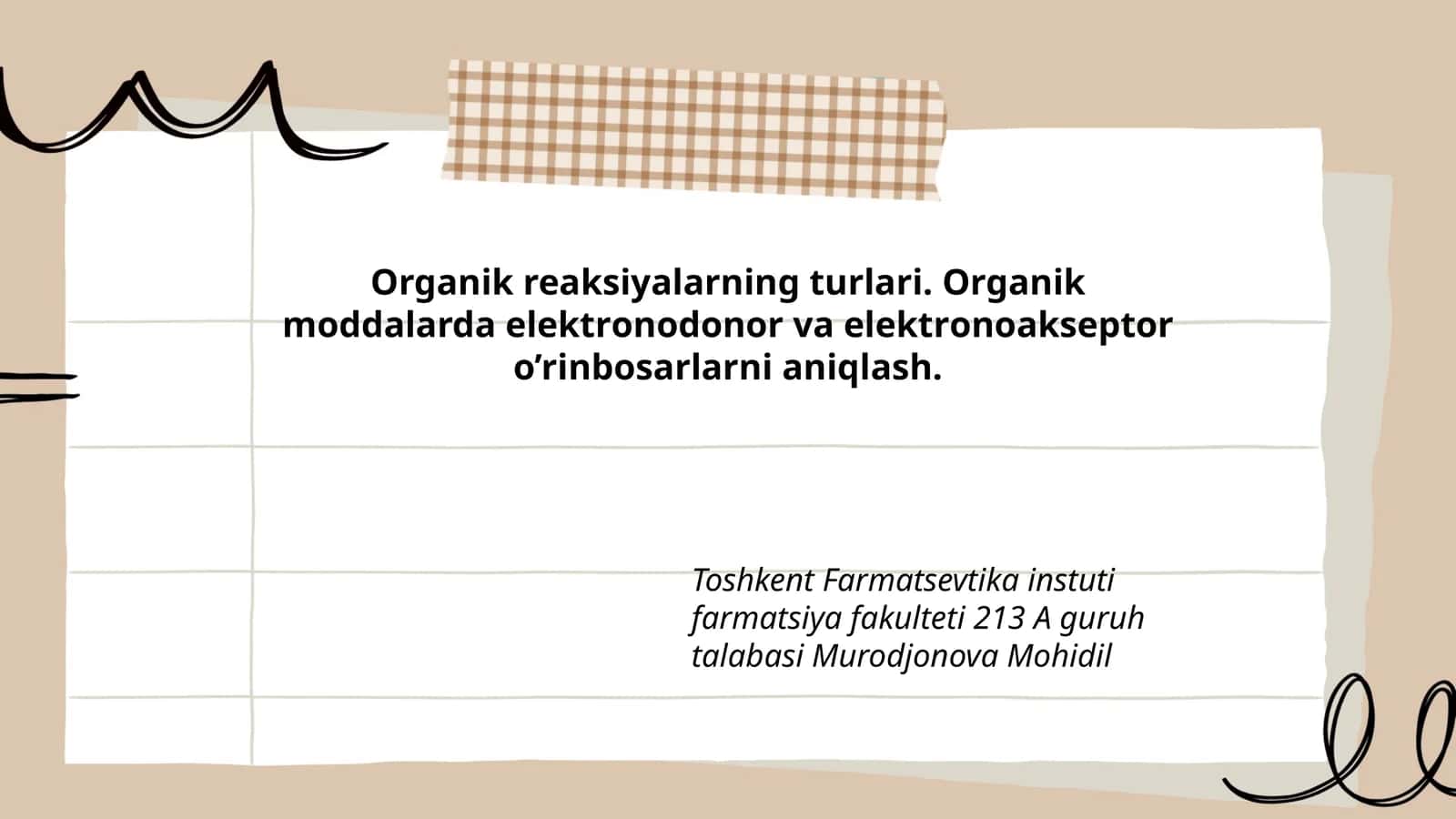 Organik reaksiyalarning turlari