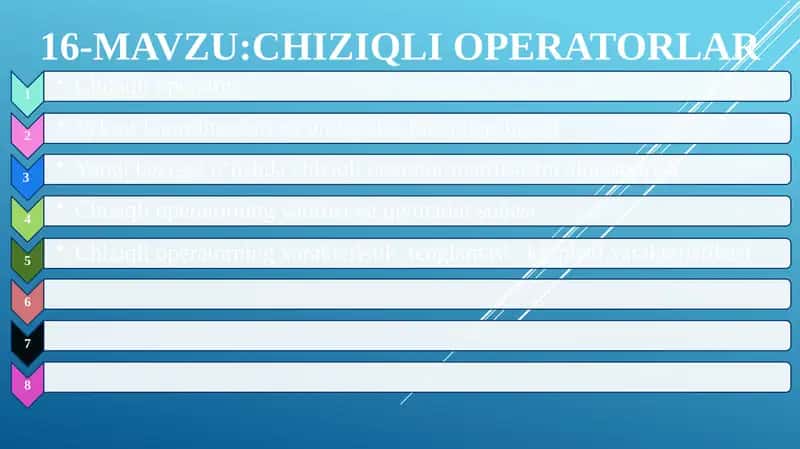 Chiziqlioperatorlar