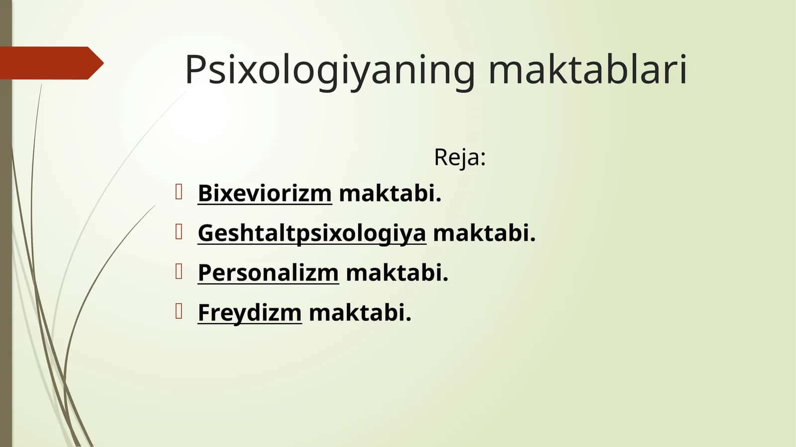 Psixologiyaning maktablari