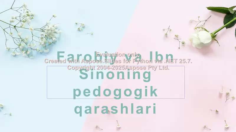 Farobiy va IBN SINO PPT