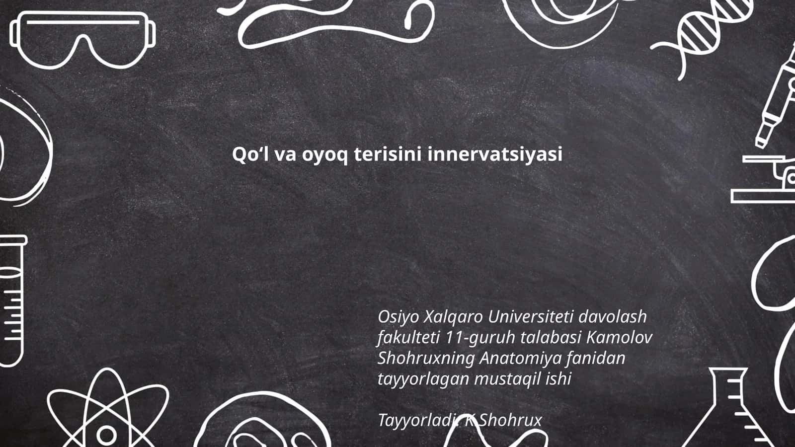 Qoʻl va oyoq terisini innervatsiyasi