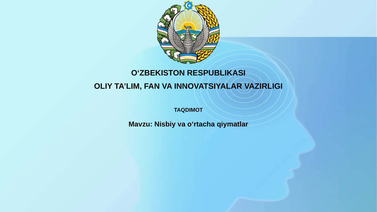 Nisbiy va O'rtacha Qiymatlar: Asosiy Tushunchalar va Hisoblash Usullari