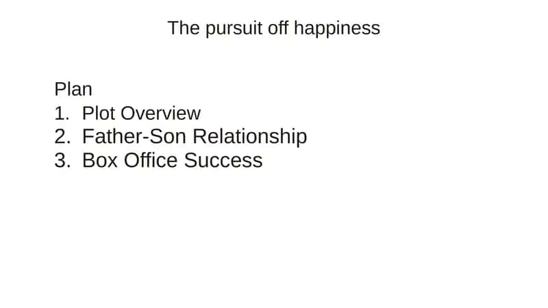 The pursuit off happiness