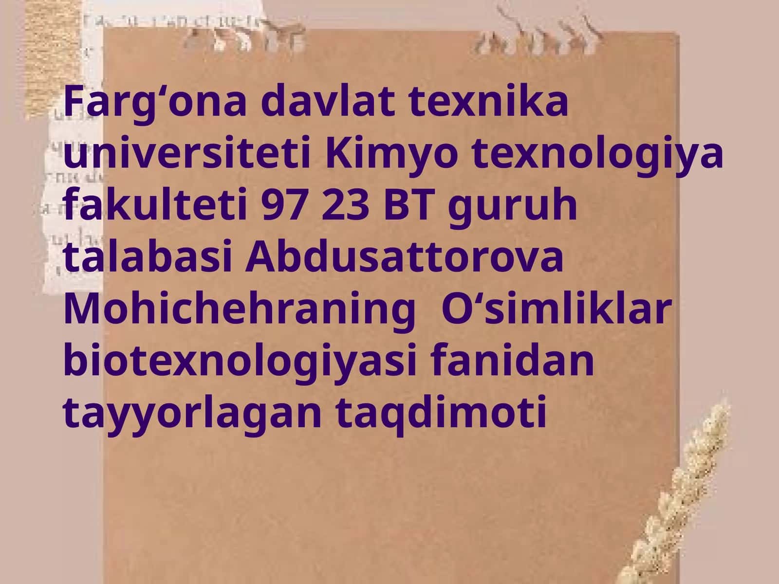 O‘simliklar Biotexnologiyasining Shakllanishi va Rivojlanish Bosqichlari