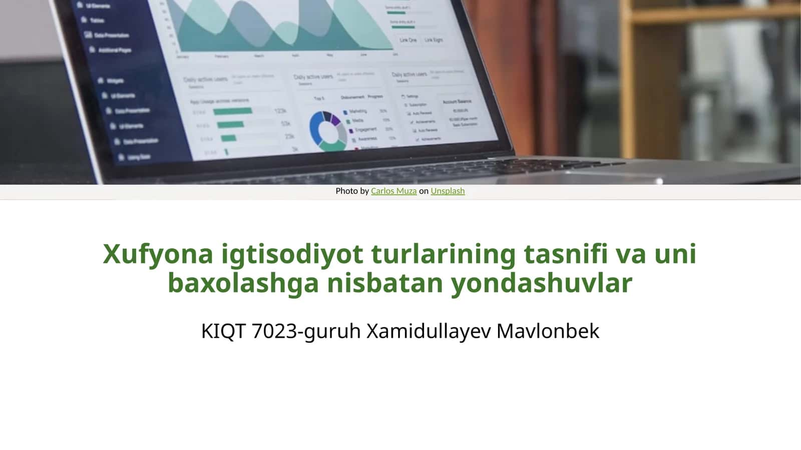 Xufyona igtisodiyot turlarining tasnifi va uni baxolashga nisbatan yondashuvlar