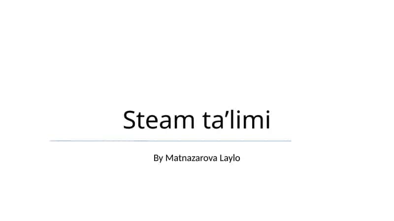 Steam Ta'limi