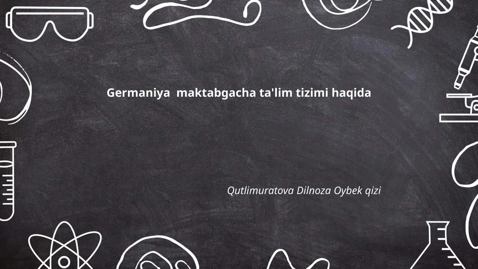 Germaniyada maktabgacha ta'limning tarixi