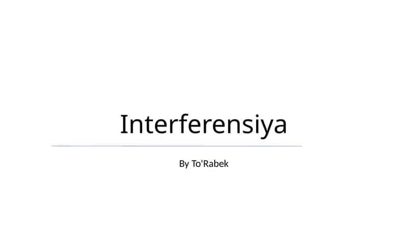 Interferentsiya