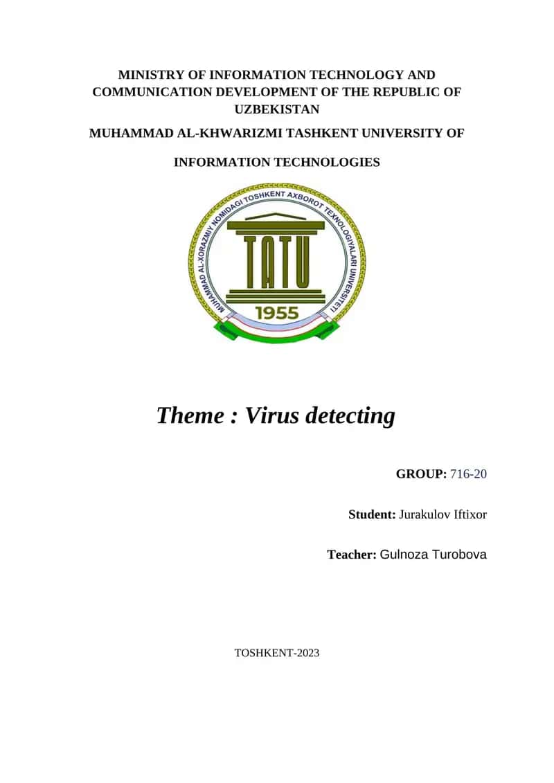 Virus detecting