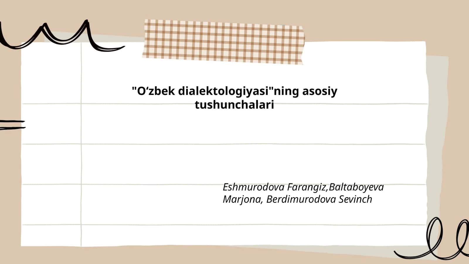 Oʻzbek dialektologiyasi