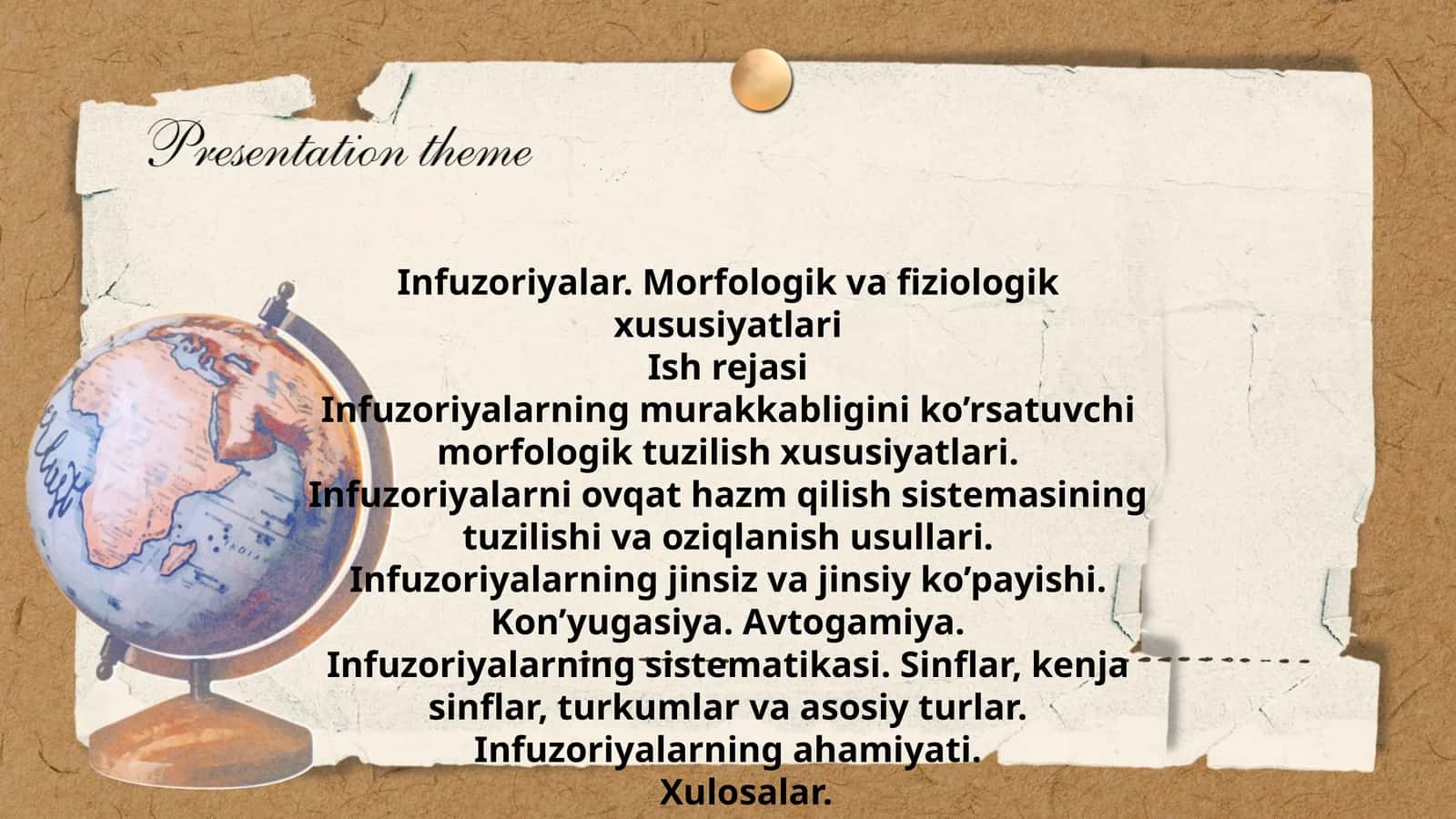 Infuzoriyalar. Morfologik va fiziologik xususiyatlari