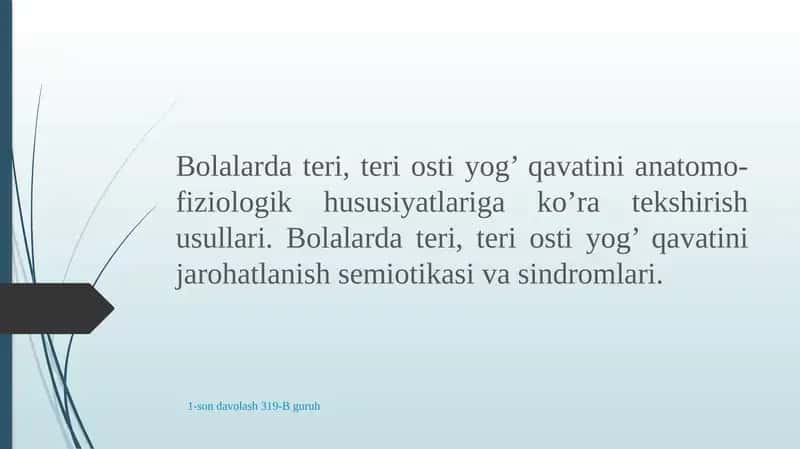 TERINI TEKSHIRISH