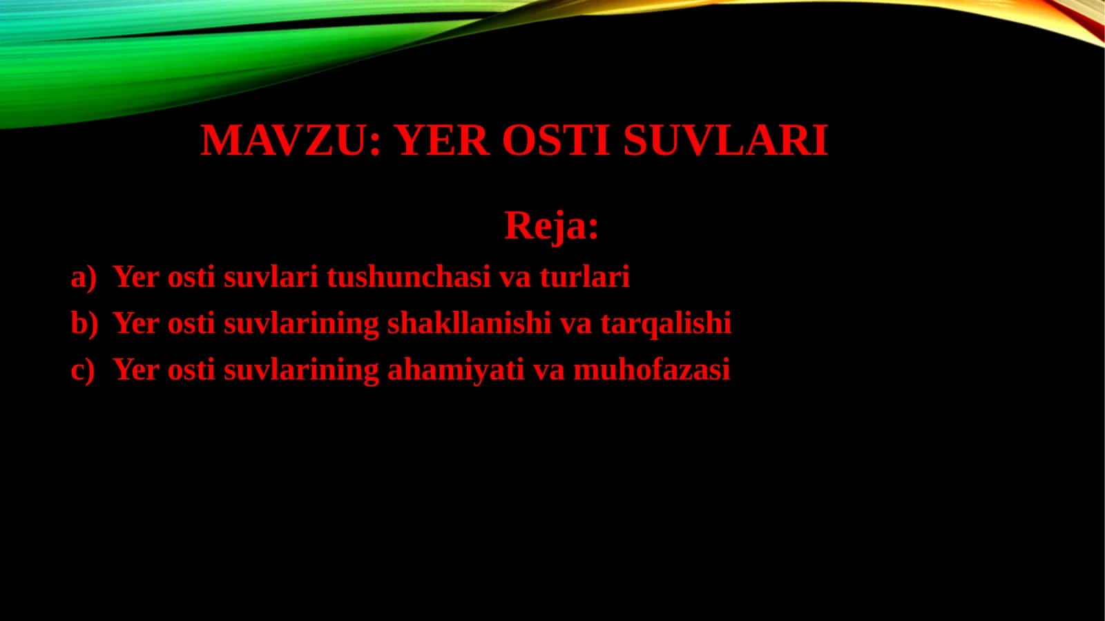Yer osti suvlari