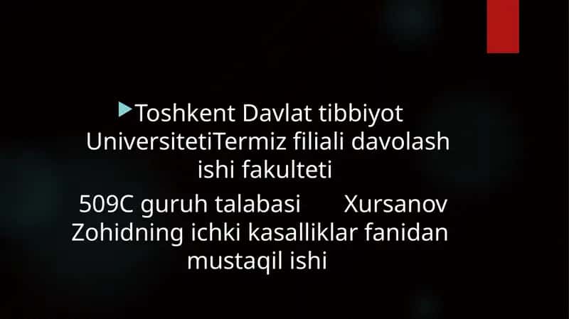 Buyrak kasalliklari laboratoriya diagnostikasi